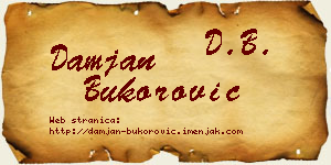 Damjan Bukorović vizit kartica